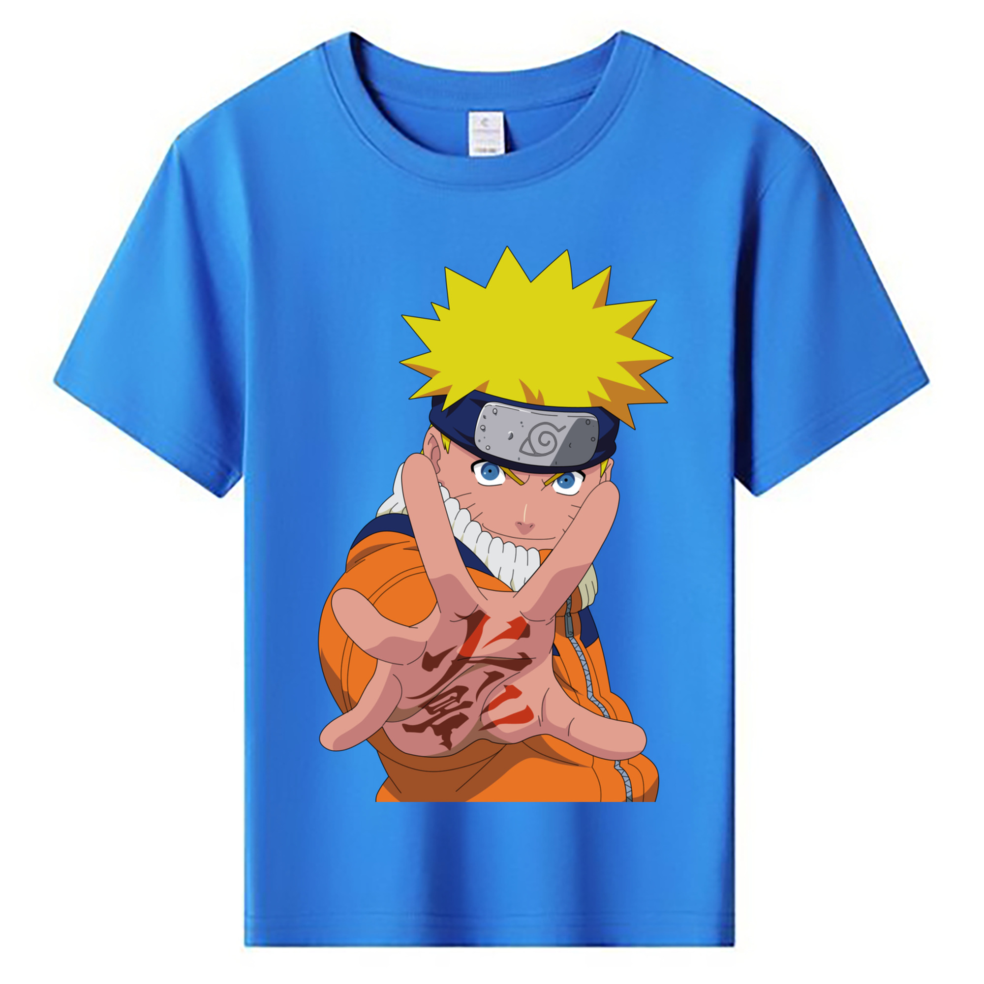 （画像用） NARUTO -ナルト- うずまき ナルト Uzumaki Naruto 綿100％キッズTシャツ（フロントプリント）